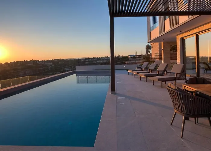 Incredible Six Bedroom Frontline 287 Aperion, Panoramic Sea Views, Aphrodite Hills Villa Kouklia